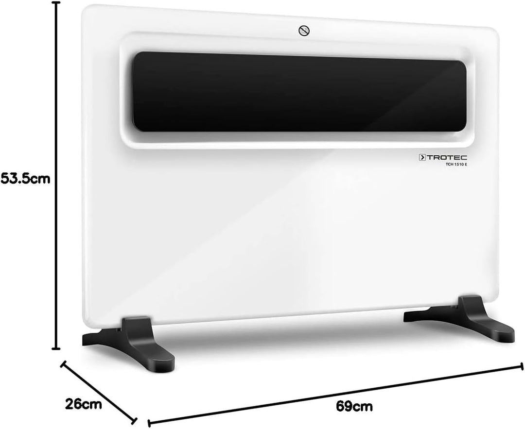TROTEC Konvektor Heizung TCH 1510 E – Heizleistung 1500 W – Elektroheizung, Wandmontage möglich 1.50