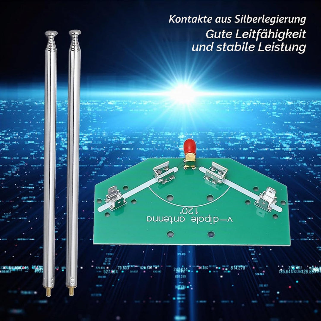 Radio-Ersatzantenne Universal-Indoor-Akzeptor-Dipolantenne Radio Home Indoor FM-Empfängerantenne mit