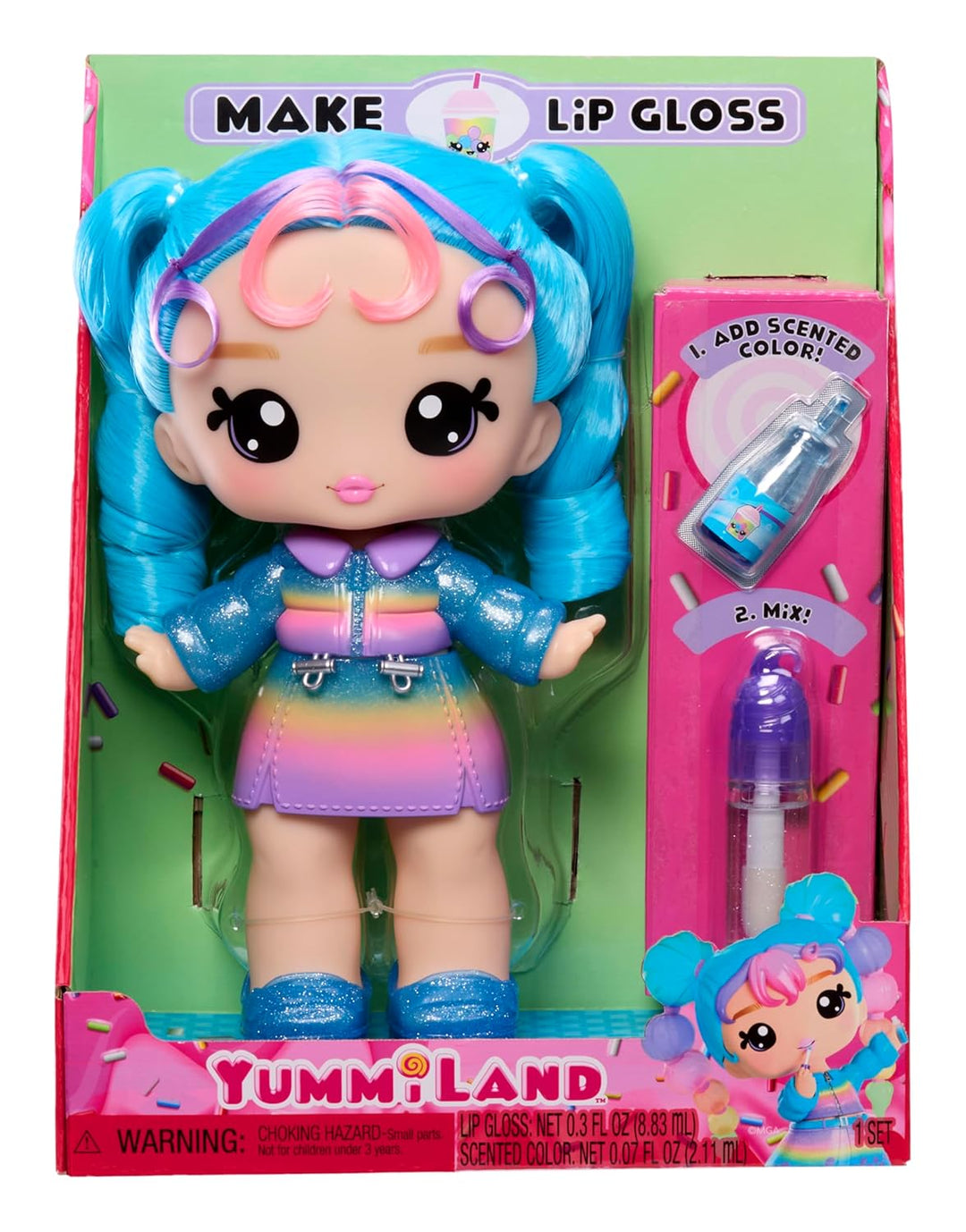Yummiland Large Doll - Britney Boba – Enthält 1 Puppe, Duftenden Lipgloss zum Selbermachen, Anpassba