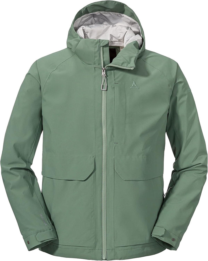 Schöffel Herren Jacket Lausanne M, Funktionsjacke mit Kapuze, wasserdichte, leichte Sommerjacke mit
