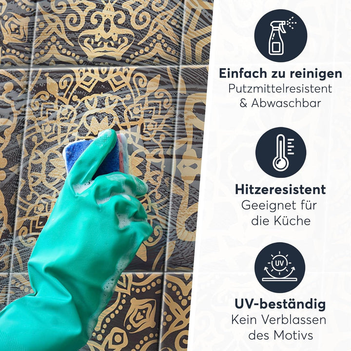 CREATISTO Klebefliesen Stickerfliesen Fliesenfolie - Hochwertige Aufkleber Sticker für Fliesen I Kle