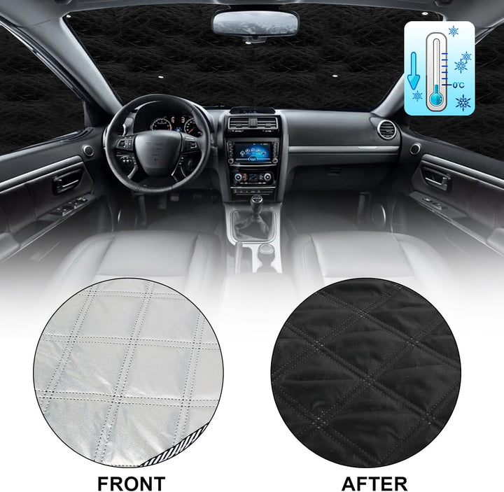 Thermomatte Fahrerhaus Innen Kompatibel mit 2017-2026 Citroen Dispatch, 8PCS LWB Faltbare Sonnenschu