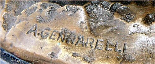 Kunst & Ambiente - Art Deco Bronzefigur Akt Skulptur - Aspasie - signiert - Amedeo Gennarelli Figur