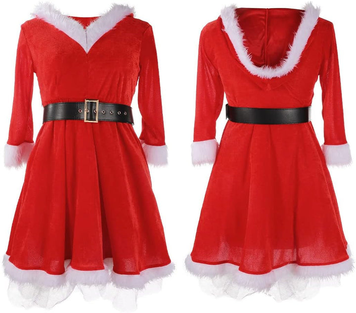 Weihnachten Sexy Santa Kostüm Weihnachtskleider Festival Outfit Weihnachtspullover für Frauen und Mä