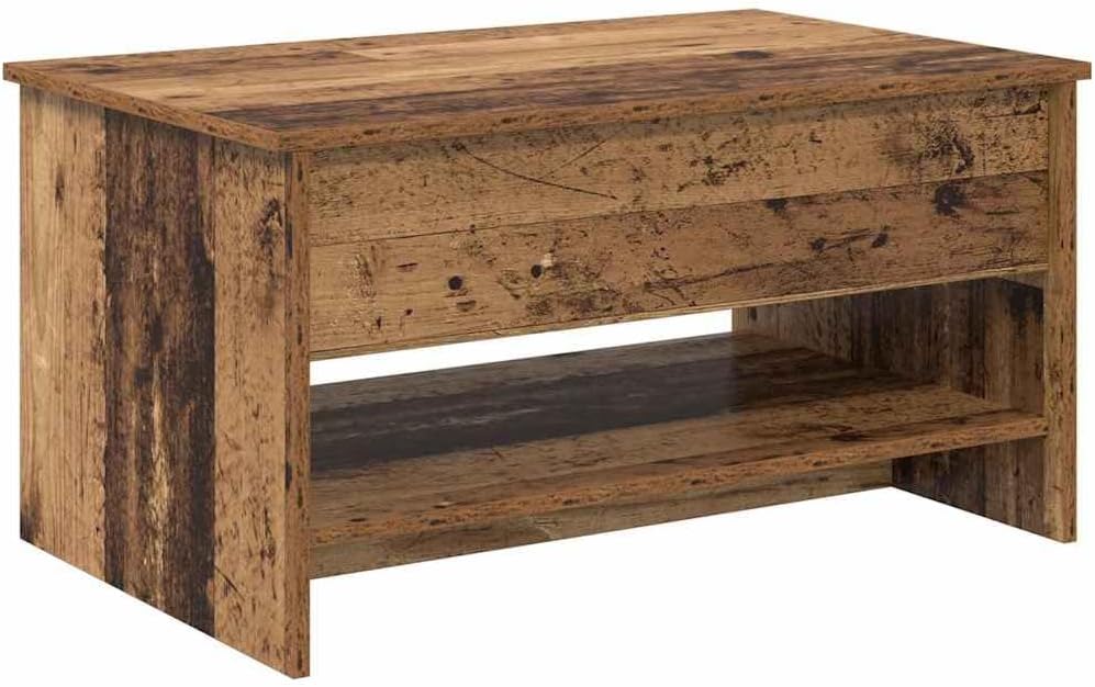 vidaXL Couchtisch für's Wohnzimmer mit klappbarem Deckel – modern, rechteckig, Glatte Oberfläche, fu