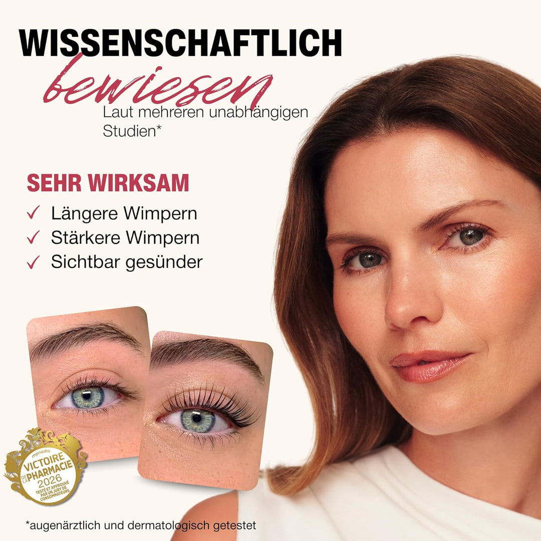 Roselash Advance Serum für Wimpernwachstum, vollere und dichtere Wimpern – 95% natürlich, ohne Hormo