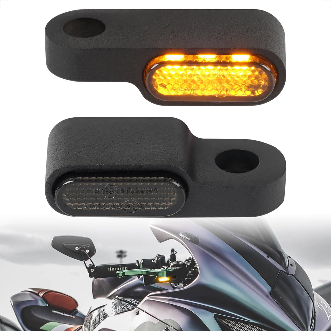 evermotor Mini 3 LED Motorrad LED Blinker,Universal 12V E24 Aluminiumlegierung im Feinguss IP67 Wass