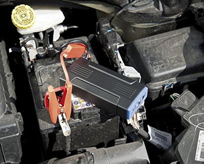 revolt Powerbank Auto: Notebook-Powerbank mit Kfz-Starthilfe & 2X USB, 12.000 mAh / 400 A (Powerbank