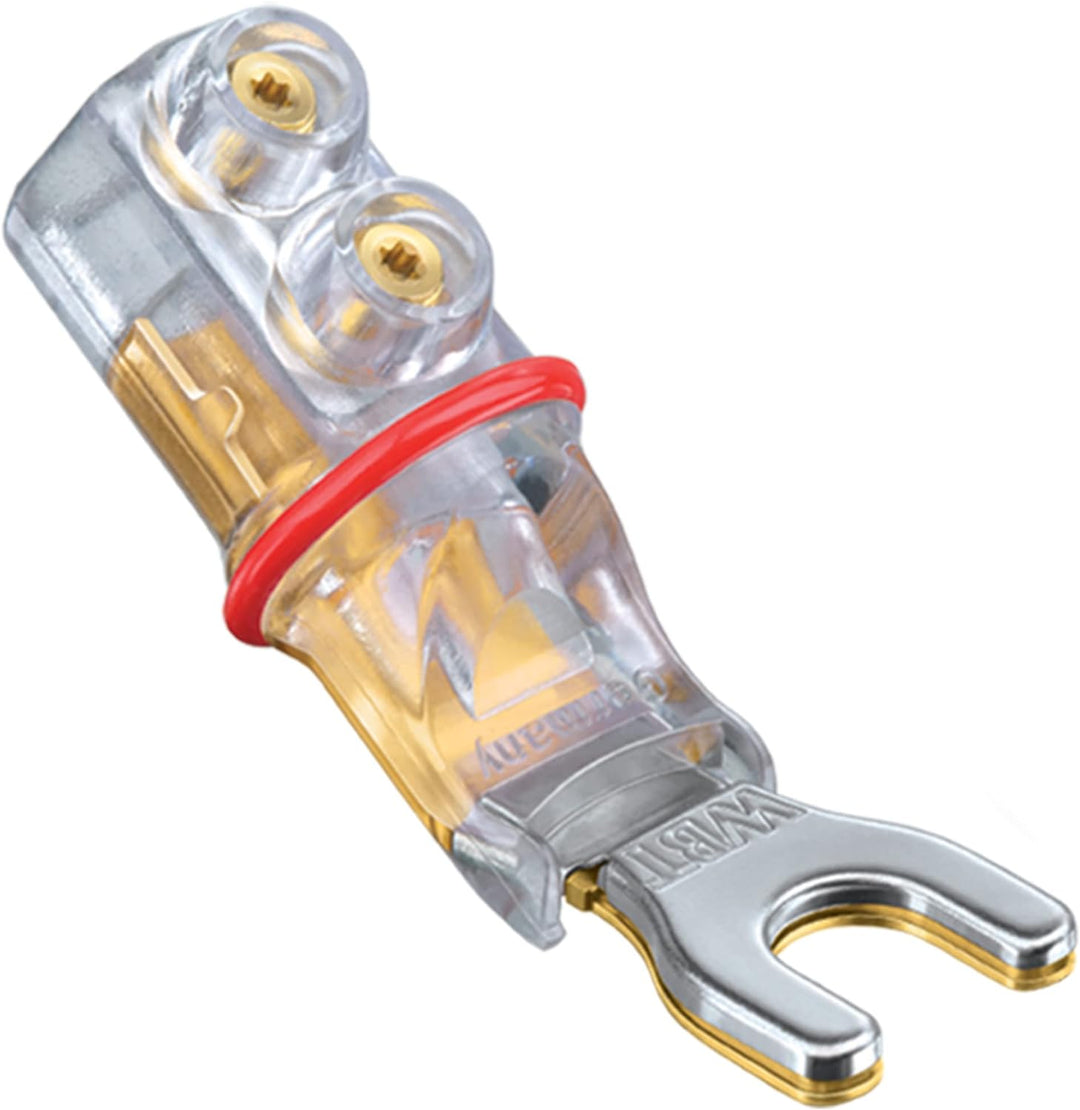 WBT-0661 CU Kabelschuhe Lautsprecher Anschluss, reines Kupfer Version, 6 mm Gabel Grösse. 4 Stück (2