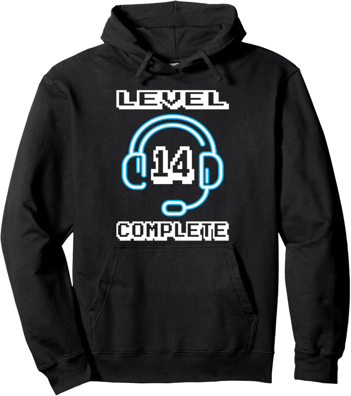 Level 14 Complete 14. Geburtstag Gamer Gaming 14 Jahre Alt Pullover Hoodie