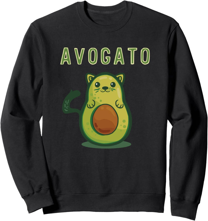 Lustiges Avogato Avocado Katze Sweatshirt
