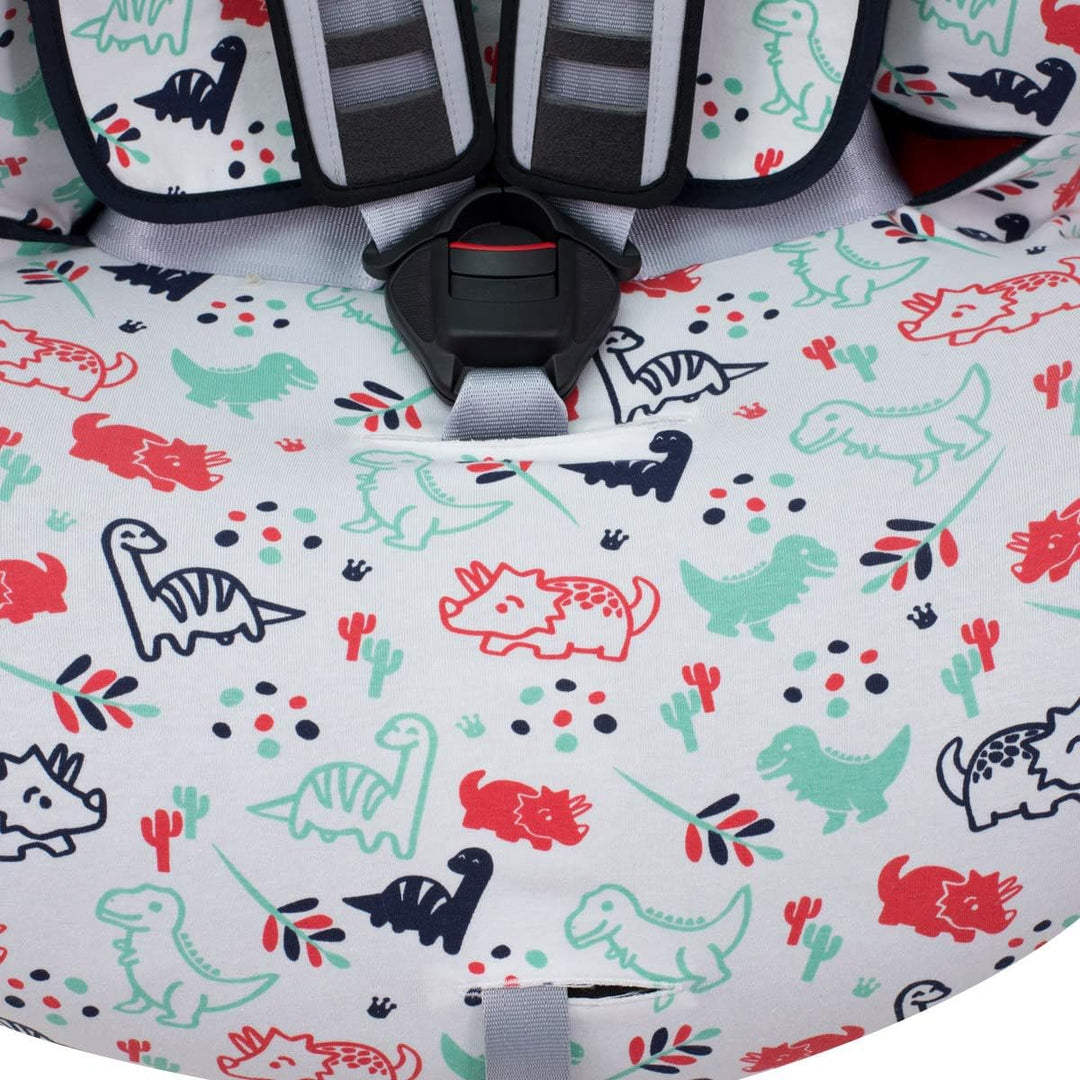 JYOKO Kids Bezug für Autositz kompatibel mit Romer Advansafix, Evolva IV M, aus Baumwolle (Dino Part
