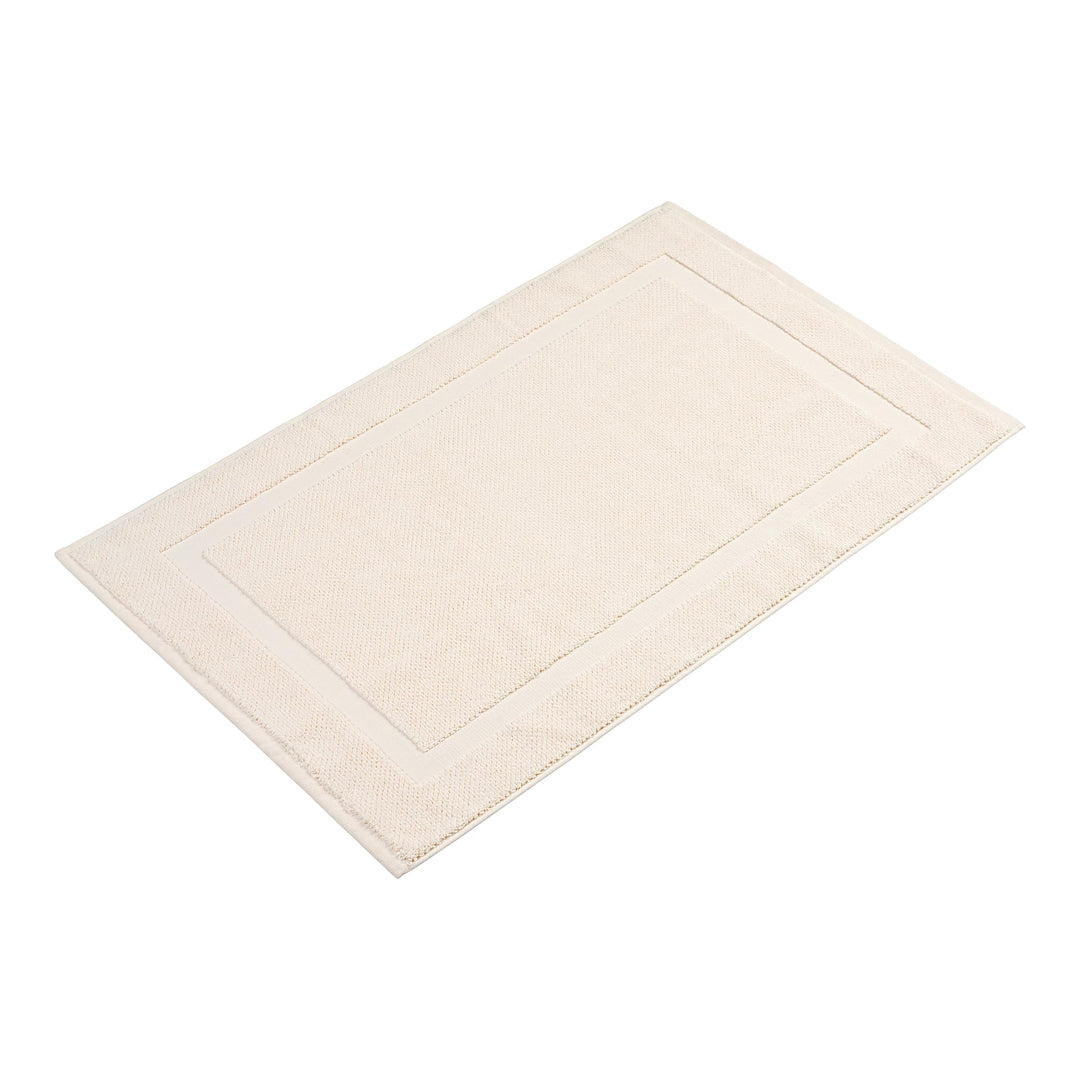 herzbach home Badvorleger 100% Baumwolle | Duschvorleger | 1.000 g/m² | Saugfähig | Waschbar (Creme,