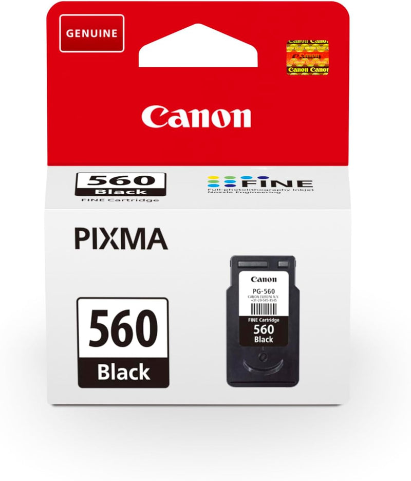 Canon Originaltinte PG-560, Grösse Standard, Schwarz, Recyclebare Verpackung Schwarz Standard Recycl