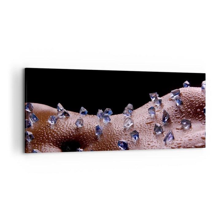 Wandbilder Dekoration Wohnzimmer Frau Körper Kristalle Wassertropfen Bilder auf Leinwand 120x50cm Le