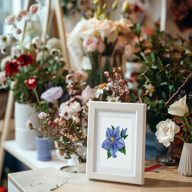 Figured'Art Mini Serie Diamond Painting Erwachsene - Blumen 2 - Premium-Box mit 12 Stück 15x18 cm 5D