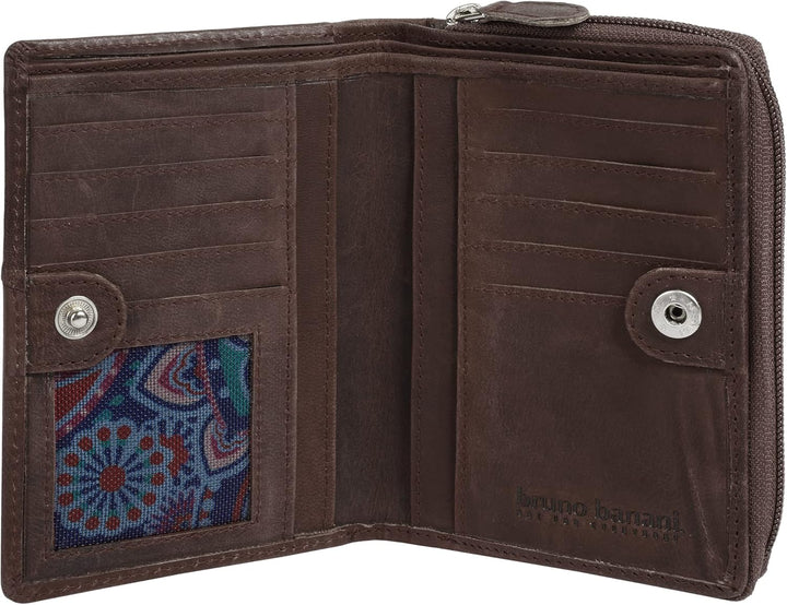 bruno banani Geldbörse Echt Leder Damen | Rindleder Brieftasche, Herren Geldbeutel, Herrenbörse mit