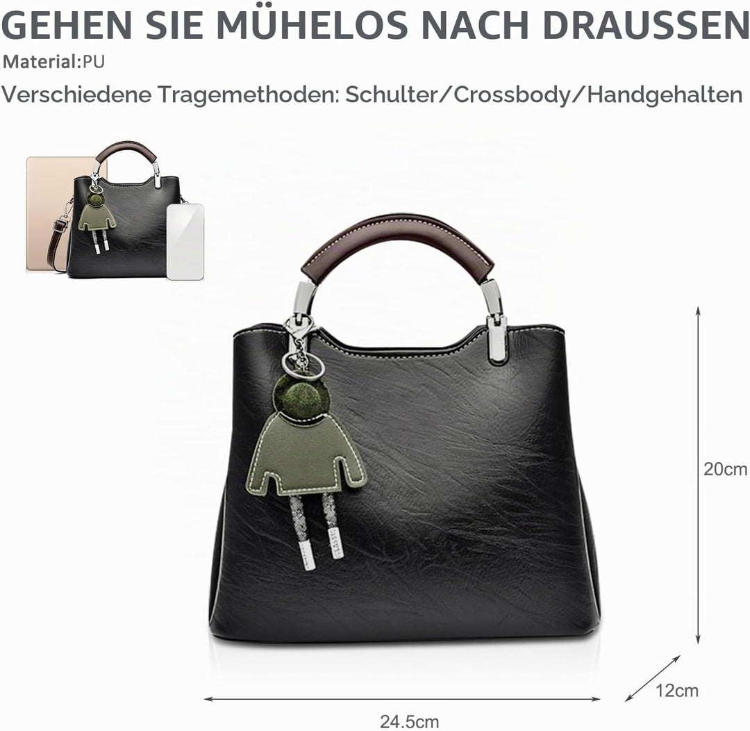 NICOLE &amp; DORIS Handtasche Damen Klein Umhängetasche Crossbody PU Leder Henkeltasche Schultertasche V