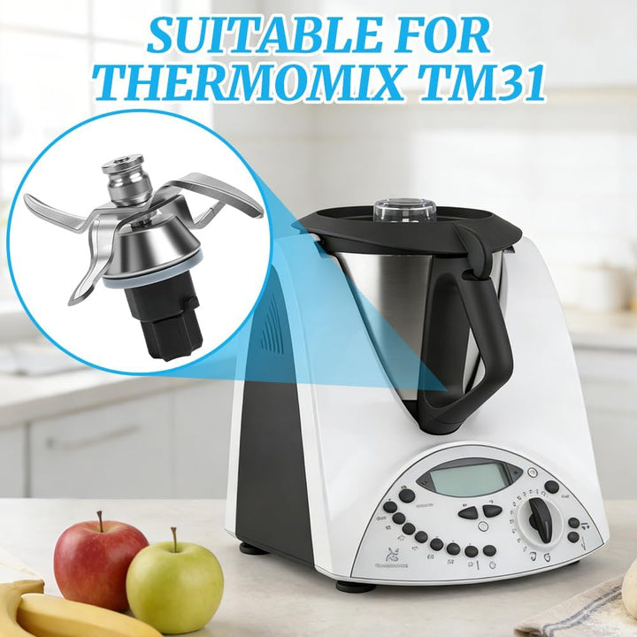 Teigmesser für Thermomix TM31, HOVCEH Messer für Thermomix TM31 aus Edelstahl, Ersatzteile für Vоrwe