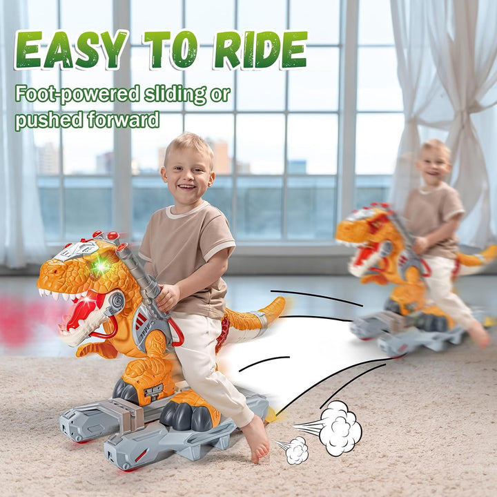 Kids Dinosaur Vehicles Electric Vehicles for Toddlers Orange Dino, Orange Dino