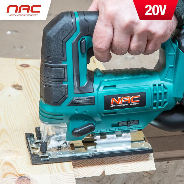 NAC NEW AMERICAN CONCEPT JS-20-LI-ST-20V Akku-Stichsäge, 420 W, Grün