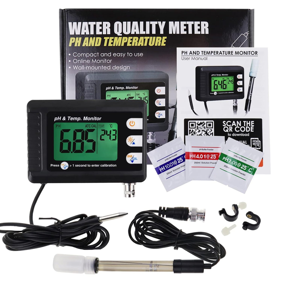 Fachmann pH & Temperatur Meter mit ATC und Automatisch Calibration Funktion, Wasser Prüfer Messung f