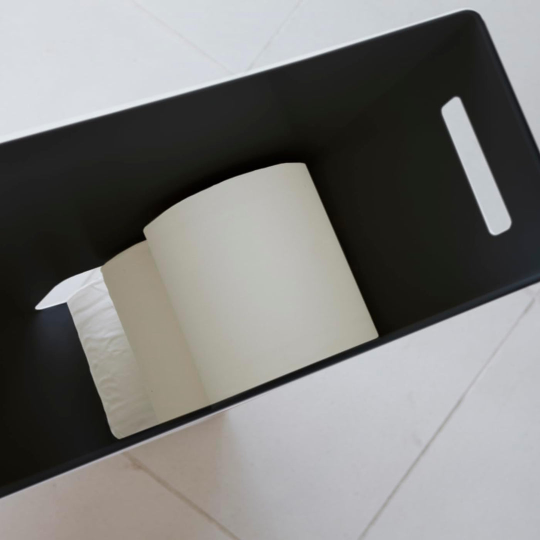 YAMAZAKI Tower Home Badezimmer Stehend Seidenpapier Toilettenpapier Aufbewahrung Ständer, Stahl, Sch