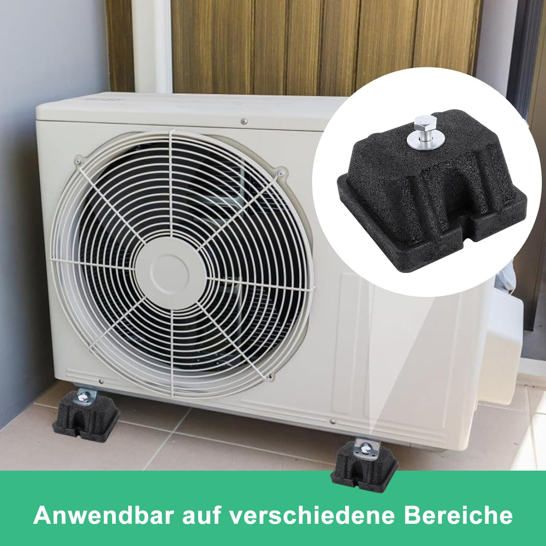 Dämpfungssockel Klimaanlage Bodenkonsole Wärmepumpe Antivibrationsfüsse 4Stk