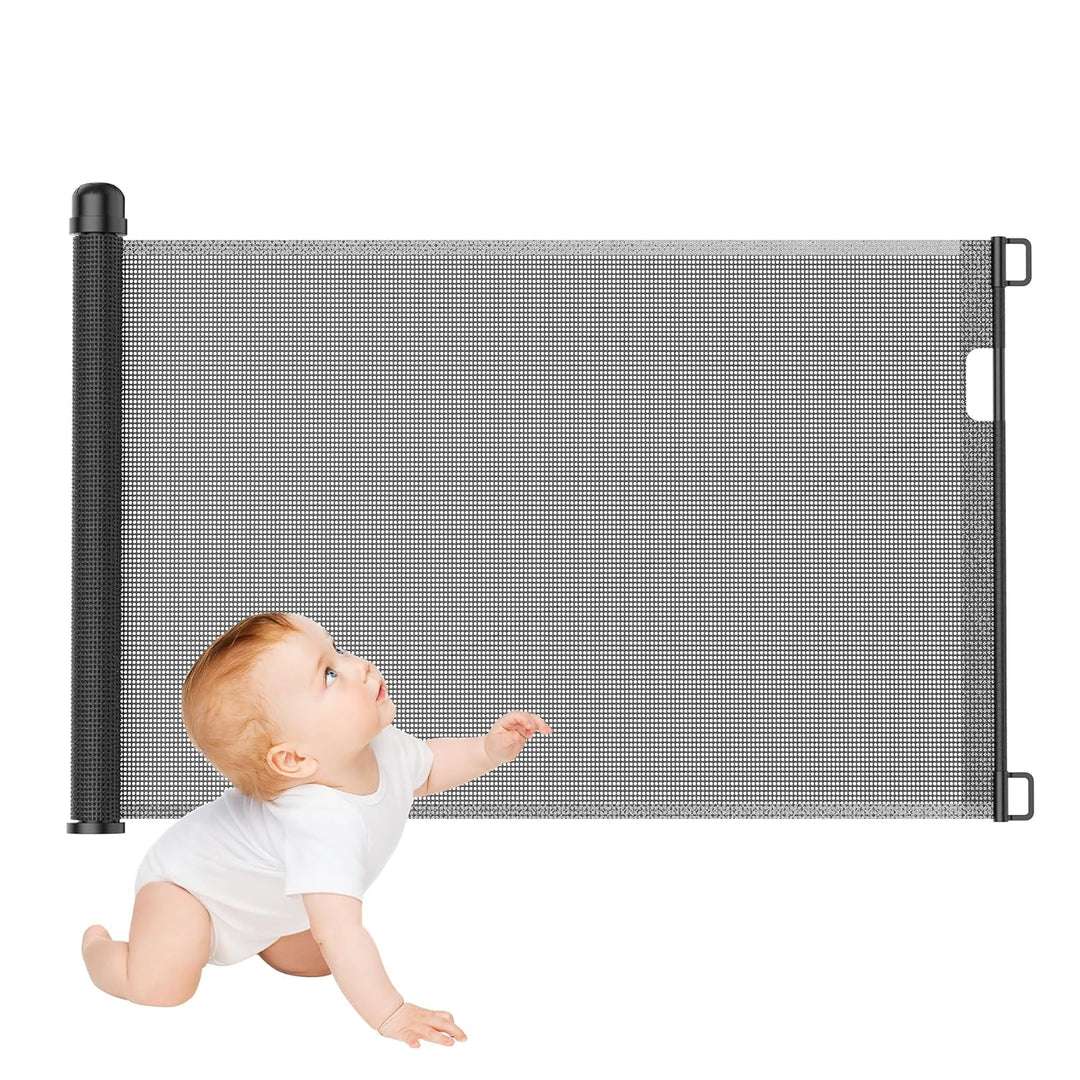 Froadp PVC Türschutzgitter, Ausziehbar Baby Treppengitter für Kinder und Haustiere, Einziehbares Tre