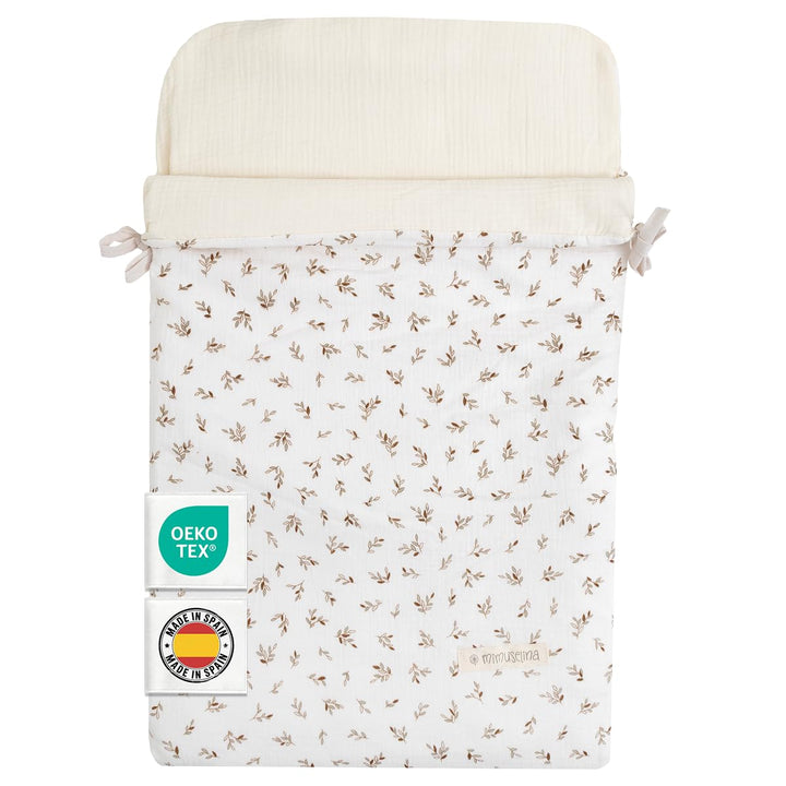 MIMUSELINA Fusssack Babyschale | Ganzjährige Einschlagdecke Winter/Sommer mit Herausnehmbarem Futter