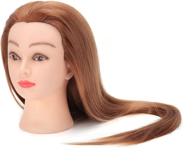 Dickes Haar, Friseur-Trainingskopf, Kosmetik-Puppenkopf, 24-Zoll-Kunstfaser-Haar-Trainingskopf mit T