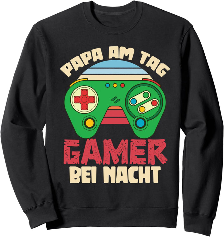 Gamer Papa Vatertag Zocker Controller E Sport Gaming Sweatshirt