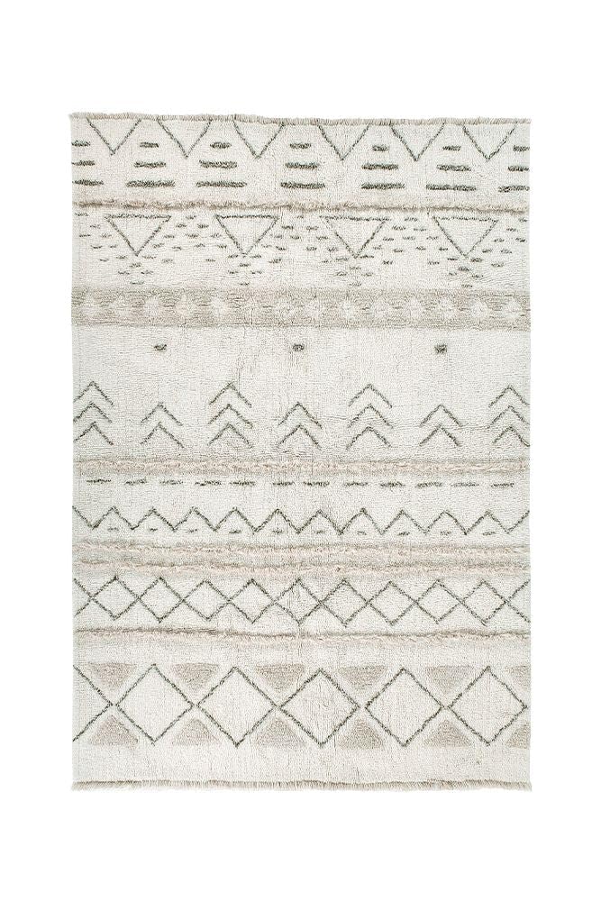 Lorena Canals - Woolable -Waschbarer Wollteppich Lakota Day Braun, Beige, Crema Flor: 100% Wolle. Ba