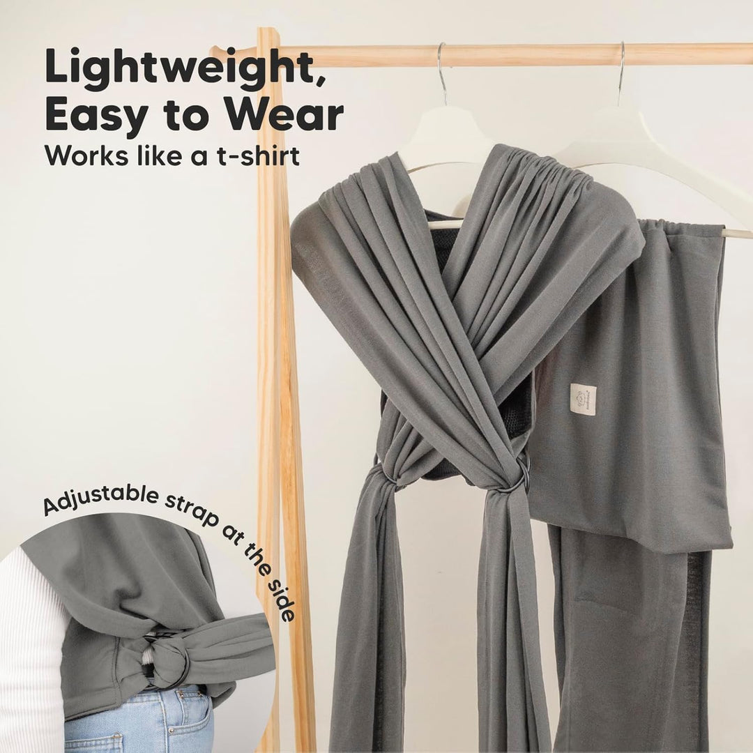 KeaBabies Tragetuch Baby Neugeboren - D-Lite Elastisches Baby Tragetuch Neugeborene, Einfach Anzuzie