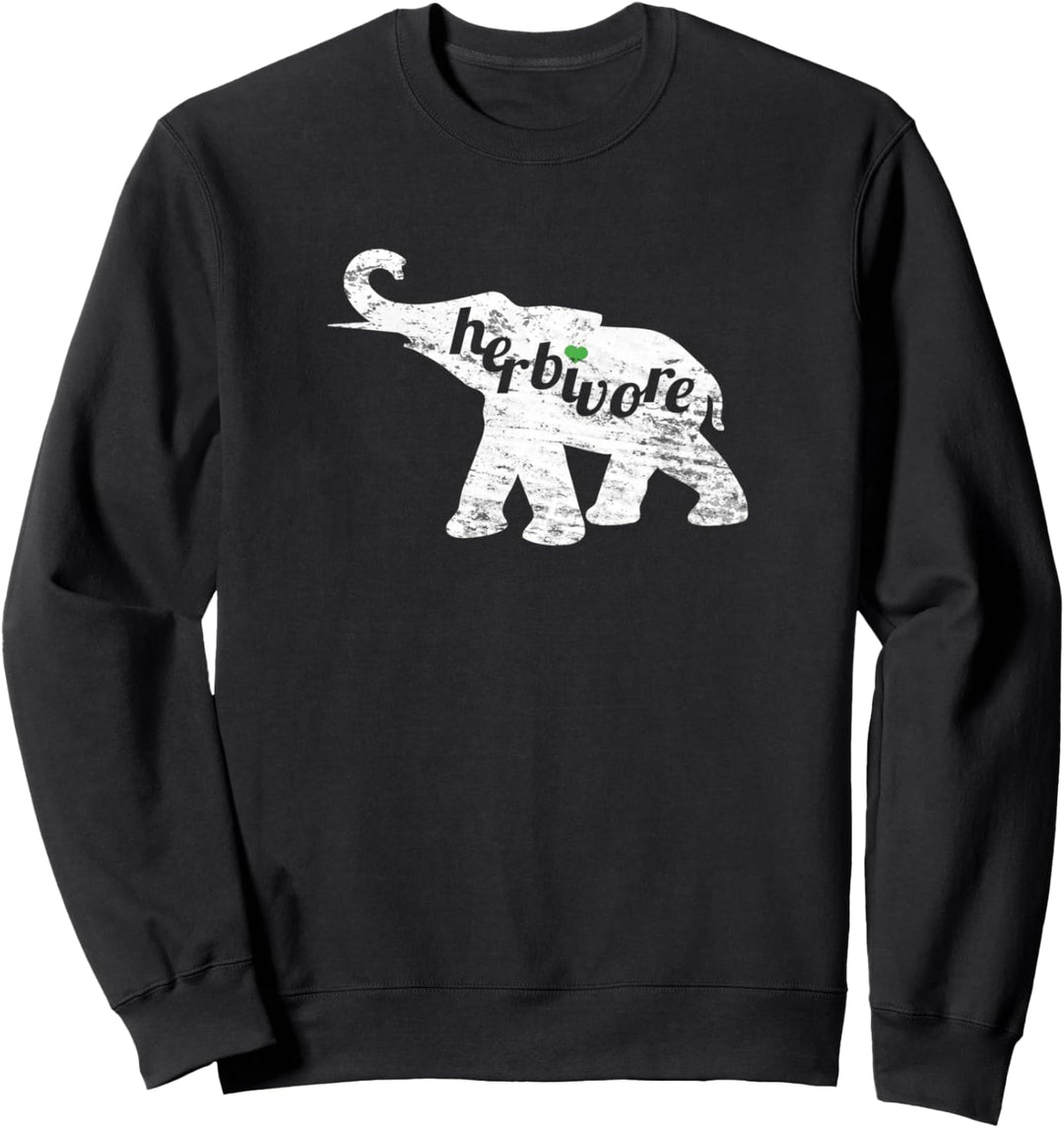 HERBIVORE Elephant Vegan Apparel - Plant-Based Eater Design. Sweatshirt