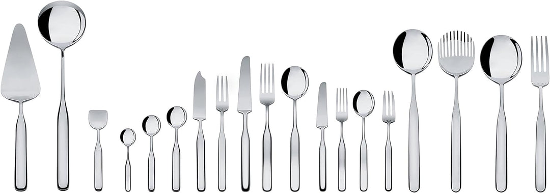 Alessi Collo-Alto, Fischmesser aus Edelstahl 18/10 glänzend poliert, Silver, 21x2x4 cm, 6-Einheiten