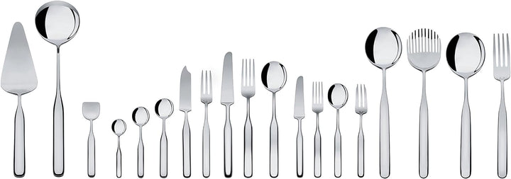 Alessi Collo-Alto, Fischmesser aus Edelstahl 18/10 glänzend poliert, Silver, 21x2x4 cm, 6-Einheiten