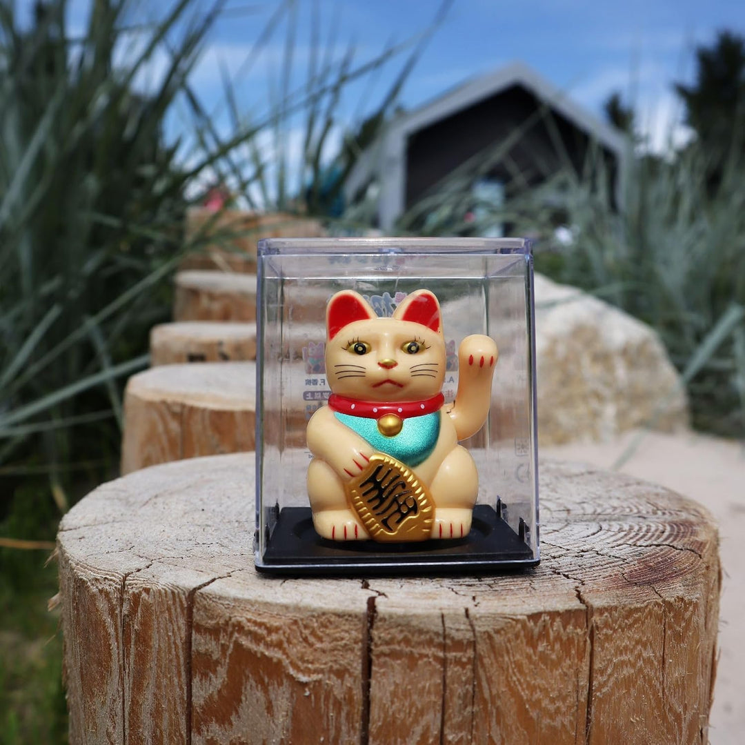 Freak Scene Glückskatze Mini Maneki-Neko klassisch Set Solar 5cm Winkekatze Lucky cat, Set