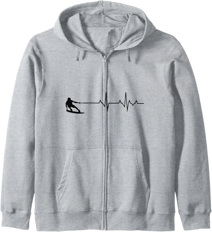 Wakeboard Herzschlag See Wassersport Wakeboarden Surfen Kapuzenjacke