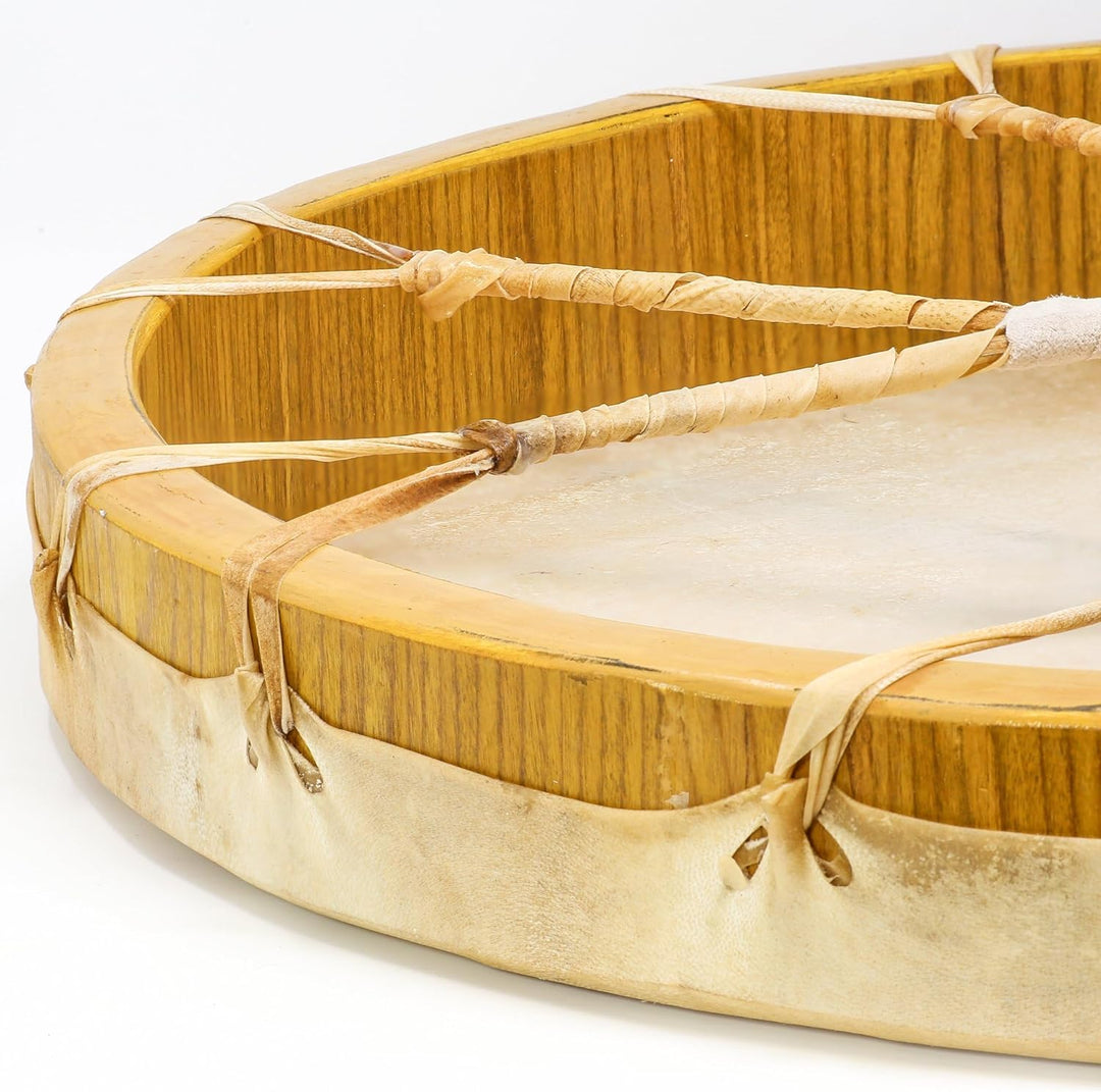 Schamanentrommel Ø 40 cm Rahmentrommel Mehrschichtiger Holzrahmen Rund Ziegenhaut Shaman Drum inklus