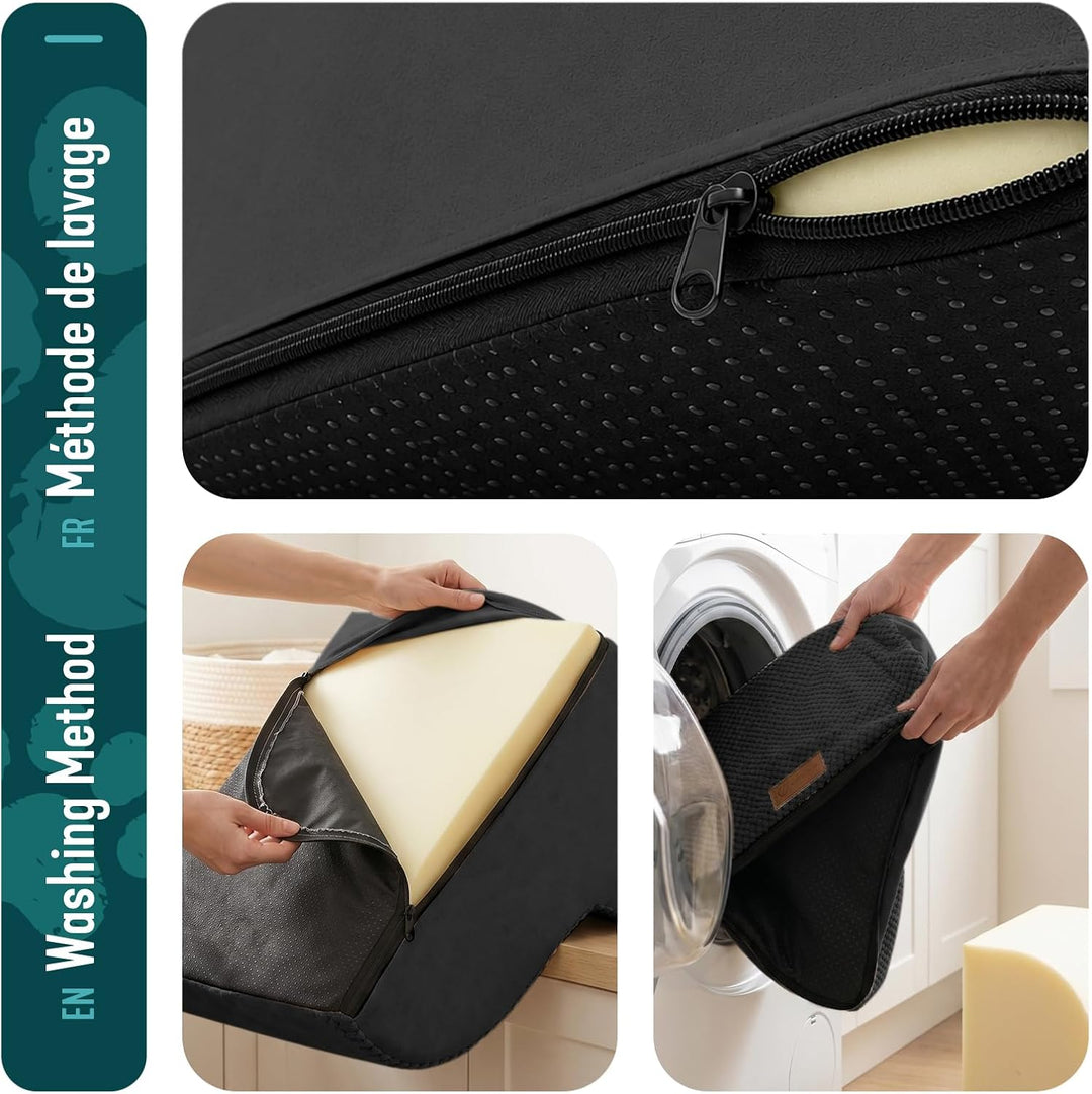 VOUNOT® Hundetreppe 3 Stufen für kleine Hunde &amp; Katzen, Haustiertreppe aus hochdichtem Schwamm, ruts