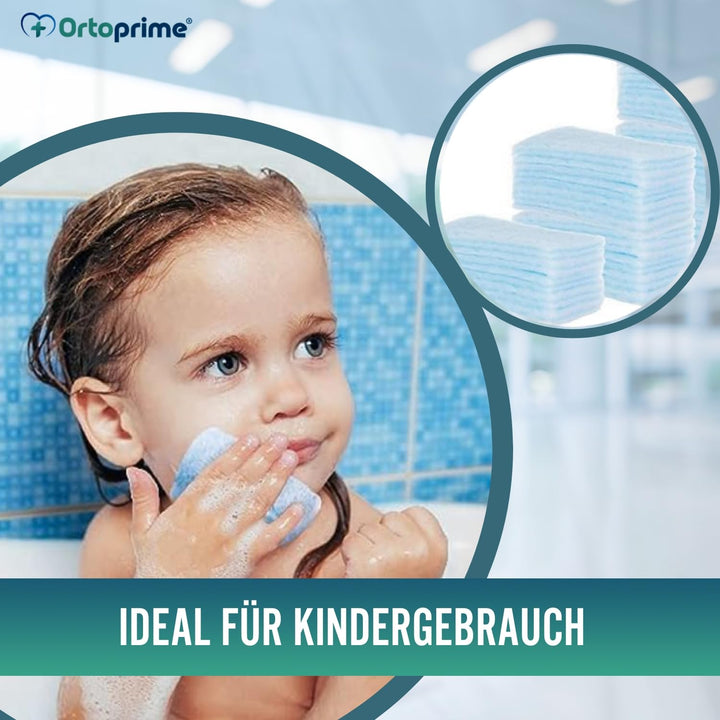 120x EINWEG SEIFENSCHWAMM Badeschwamm für Babys Kinder und Erwachsene - 120 Stück - Badeschwamm für