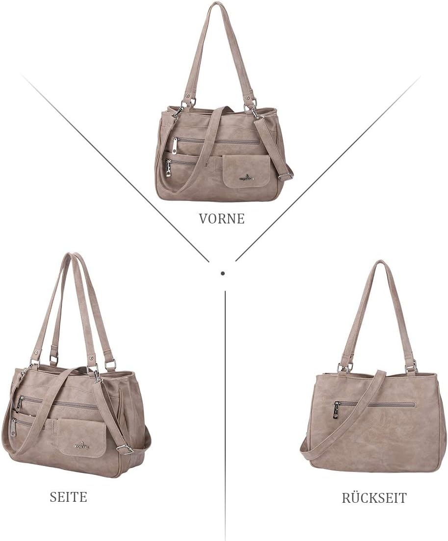 Angel Kiss Tasche Leder Damenhandtasche Schultertasche Handtaschen Wasserdicht Tragetasche Multifunk