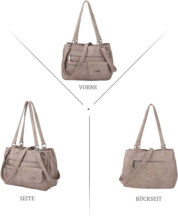 Angel Kiss Tasche Leder Damenhandtasche Schultertasche Handtaschen Wasserdicht Tragetasche Multifunk
