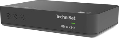 TechniSat HD-S 224+ - Kompakter HD-Satelliten Receiver mit HD+ Senderpaket für 6 Monate (DVB-S2, Tim