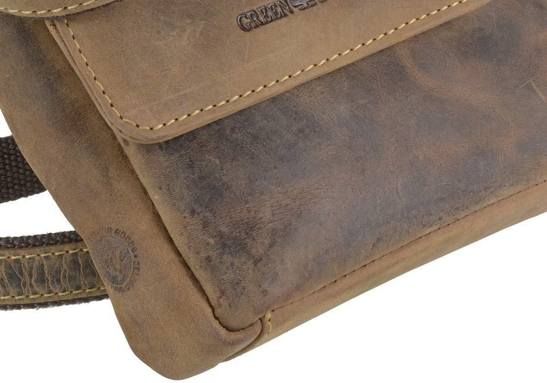 Greenburry Vintage Umhängetasche Leder 22 cm