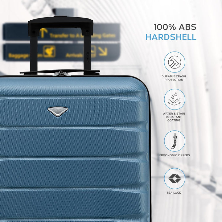 Flight Knight ABS-Hartschalenkoffer Kabinen- und Handgepackoptionen, die fur uber 100 Fluggesellscha