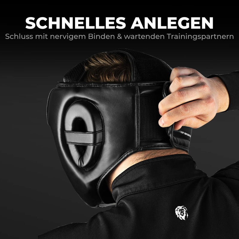 FIGHTR® Kopfschutz mit bestem Sitz für maximalen Schutz | Boxhelm für Sparring | Verstellbare Grösse