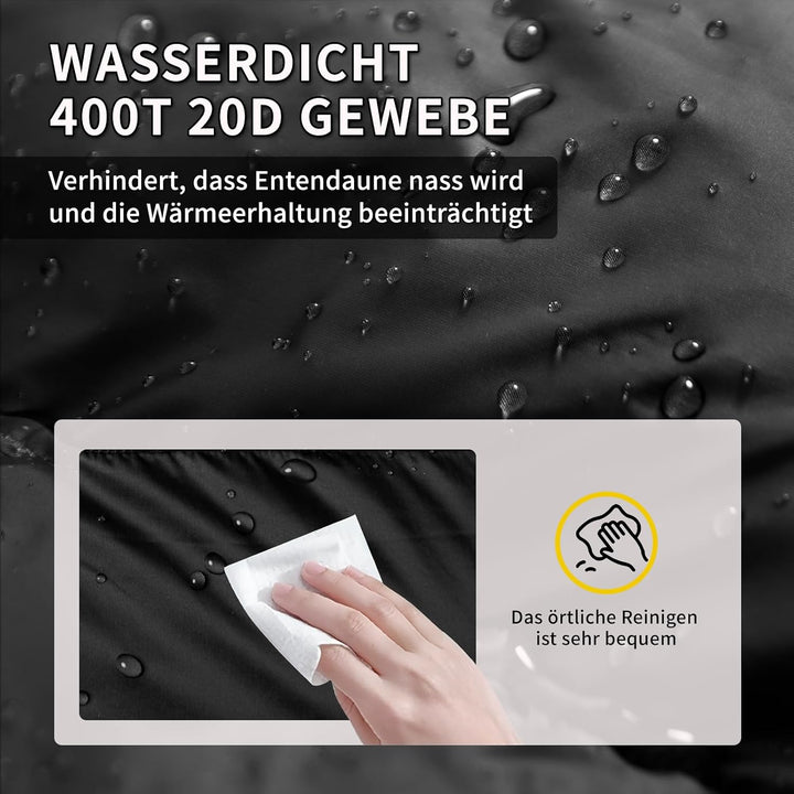 Daunenschlafsack für Erwachsene, kaltes Wetter, kleines Paket, leicht zu tragen, 680 FP. Rucksacksch