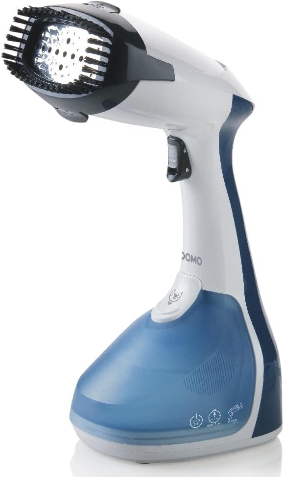 Domo DO7056S Bekleidungsdämpfer Dampfbürste, Blau-weiss